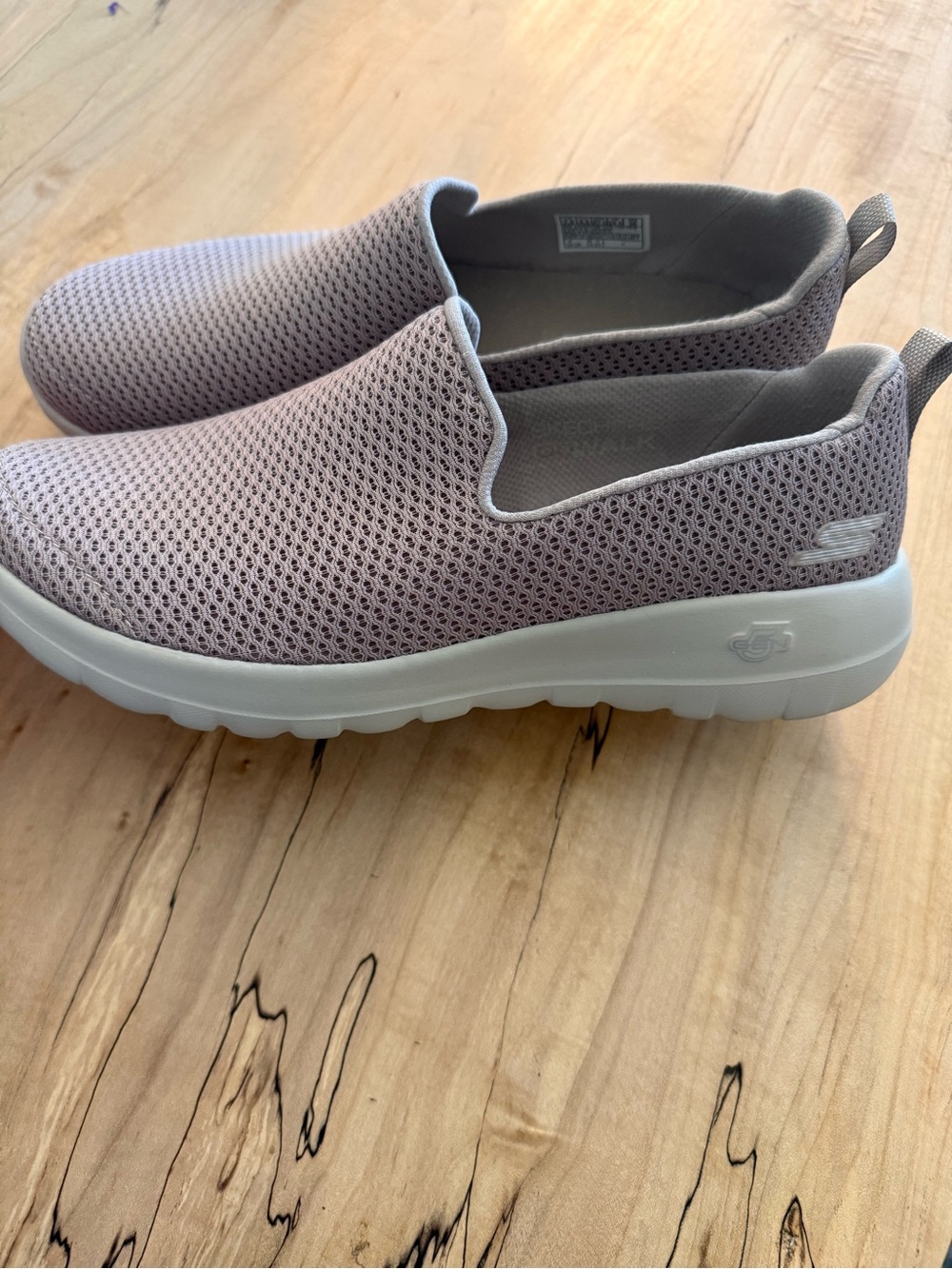 Skechers GoWalk Slip-On Sneaker Taupe/Tan and White